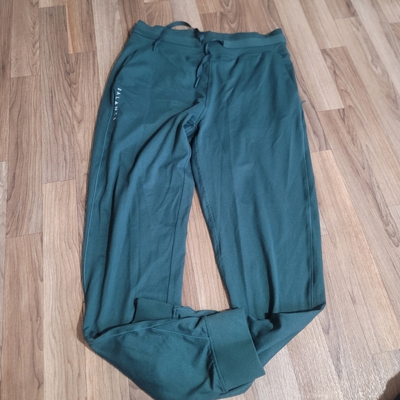 Balance Athletica Pants - Balance Athletica Women's Green Athletic Joggers Pants Side Pockets Size Large